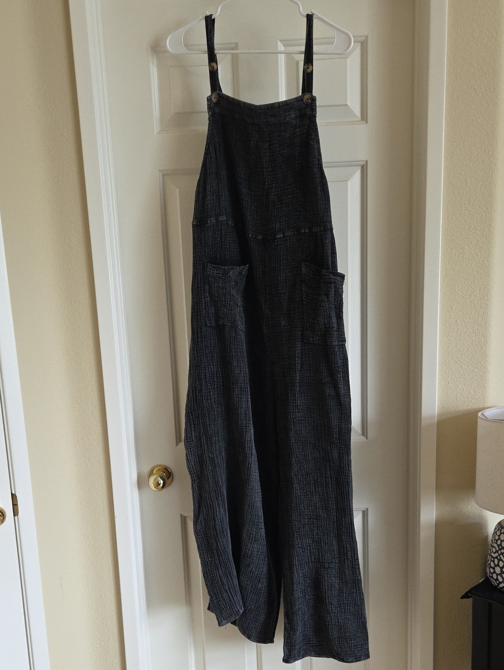 HEYSON Checkered Wide Leg Jumpsuit Black 2XL Like New
